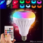 Aesco Bluetoothlu LED Ampul Hoparlör Mp3çalar Renkli LED Disko Ampul - 1 - 10 W - Amber