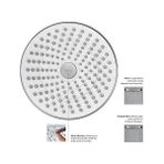 Aesco Croma Select S 17,78 cm Su Tasarruflu Düşük Akışlı Duş Başlığı Modern 2-Sprey Yağmur, Quickclean Krom Yoğun Yağmur, 04388000 - 1 lt