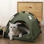 Aesco Derin Uyku ve Serin Yazlık Kedi Evi, Yeşil, Medium Boy