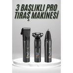 Aesco Dijital Göstergeli 3 Başlıklı Tıraş Makinesi Islak Kuru Lazer Öncesi Günlük