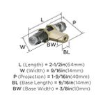 Aesco | Dolap Topuzu | Mermer Siyah/altın Şampanya | 2-1/2 Inç (64 Mm) Uzunluk | Taşıyıcı | 1 Paket | Çekmece Topuzu | Dolap Donanımı - Option-1 - Adaçayı Yeşili