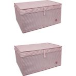Aesco Düzenleyici Kutu Organizer Cırtlı Saklama Hurç Maxi Boy 30CM x 40CM x 50CM (5 Adet) ( Lisinya )