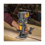 Aesco DX82B 18VOLT Şarjlı Kömürsüz 6mm Devir Ayarlı Profesyonel Avuç Içi El Frezesi Formika Tıraşlama (Akü Dahil Değildir) - Option-1