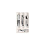 Aesco Flexispace 899410 Mutfak Gereçleri Için Çekmece Düzenleyici, Plastik, Beyaz, 37 x 22,2 x 4,5 cm - Kestane Akaju - Option-1
