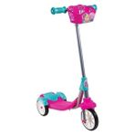 Aesco Frenli Sepetli Pembe Çocuk Scooter, 3 Tekerlekli Güvenli Tasarım