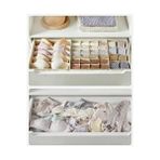 Aesco Iç Çamaşırı Düzenleyici 8'li Set, Çekmece Düzenleyici, Katlanabilir, Elbise Dolabı, Saklama Kutusu, Kumaş Kutular, Saklama, Sütyen, Çorap, Kravat Için, Bej RUS008M01 - 001-Renkli - Option-1