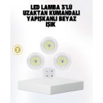 Aesco Kablosuz Gün Işığı 3’lü LED Spot Lamba Kumandalı