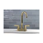 Aesco KB8497NDL Nuvofusion 4 " Bar Musluk, Fırçalanmış Pirinç - Ahşap - Option-1