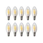 Aesco LED Rustik Mum Buji Ampul, E14 Duy, 10'lu Paket