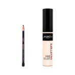 Aesco L’oréal Paris Infaillible 24H Tüm Yüze Uygulanabilir Kapatıcı - 322 Ivory & Mini Paradise Le Khol Siyah Göz Kalemi Makyaj Seti