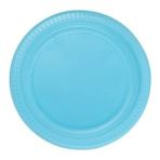 Aesco Mavi Renkli Plastik Tabak - 25 Adet Set