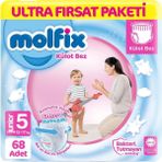 Aesco Mey Ithalat® Külot Bez Ultra Fırsat Paketi 5 Beden 12-17 kg 68 Adet