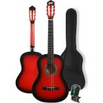 Aesco Midex CG-36RD-PAK Kaliteli 36 Inç 3/4 Juniur Çocuk Gitarı 8-12 Yaş Arası (Tuner Çanta Capo Askı Nota Sticker Pena Metod)