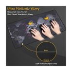Aesco Mouse Pad 30X60 cm Kaymaz Kauçuk Tabanlı Dünya Haritası Gaming Büyük Boy Klavye ve Mouse Altlığı Ergonomik Oyun Mouse Pad 3mm Kalınlık - Option-1 - 001-Renkli