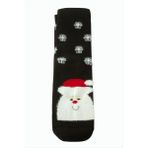 Aesco Noel Baba Yılbaşı Kalın Penye Çorap - Standart - Siyah