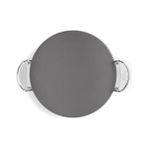 Aesco Pizza Taşı – Büyük (Ø 36 Cm), Sırlı Kordierit Barbekü Pizza Taşı, Hızlı Isınır ve Isı Yayar, Tüm Mangallar Için Uygundur (37 cm Çapındaki Kömür, Gaz, Pelet, Elektrik), Siyah (18412)