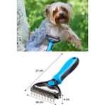 Aesco Plastik Saplı Metal Kedi Köpek Bakım Kıtık Tüy Topak Açıcı Tarak 1ADET ( Lisinya )
