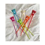 Aesco Renkli Chopstick ve Chopstick Öğrenme Aparatı Kırmızı - 01P-Pembe