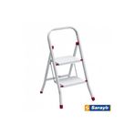 Aesco Saraylı Pratik Metal Merdiven Beyaz 2 Basamaklı
