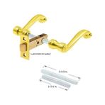 Aesco Security E 2660 Fransız Kolonyal Kapı Kolları, Ağır Döküm Tasarımı, Pirinç Kaplama Kaplama, 1/4 Inç Kullanır. Tahrik Sistemi, 1 Set - 001-Renkli - Option-1