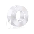 Aesco Şeffaf Çift Taraflı Bant – 3cm x 2m, Yıkanabilir, Güçlü Yapışkan, Iz Bırakmaz, Çok Amaçlı Sabitleyici Bant - Option-1 - 0 - Siyah - 1 Adet