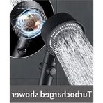 Aesco Siyah Turbo Fan Su Tasarruflu Yüksek Basınçlı Duş Başlığı