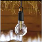 Aesco Taşınabilir Şarjlı LED Ampül Outdoor Kamp Bahçe Lambası 10W Askılı Kırılmaz LED Işık ( Lisinya )