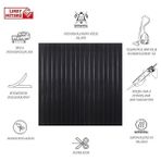 Aesco Tink Kendinden Yapışkanlı Akustik Panel, Duvar Ses Yalıtım Paneli, Ses Emici Lambiri Desenli Dekoratif Keçe Panel 45X90 cm / 2 Adet / 0,81 M² Siyah