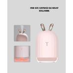 Aesco Ultrasonik Hava Nemlendirici 200 ml Aroma Difüzör LED Işıklı Sessiz - Lisinya