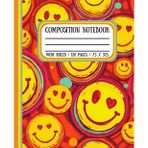 Aesthetic Grunge Love Smiley Faces Composition Notebook – 7.5" x 9.25": 120 Wide Ruled Pages, Paperback, Matte Finish – Decorative Writing ... Teachers, Writers, and Everyday Note-Taking