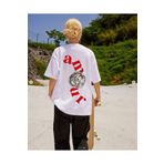 Aesthia Beyaz Pinterst Red Cherry Disco Ball Ön / Arka Baskılı Yeni Sezon Oversize T-shirt -Mingalondon