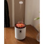 Aet Oda Hava Nemlendirici 450ML LED Işıklı Volkanik Aroma Difüzörü Buhar Makinesi - Beyaz