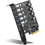 Aetherial Pcı-E - USB 3.2 Tipi Kart Gen 2 Adaptörü 20 Gbps Bant Genişliği 7 Portlu (5xusb-A+2xtype-C) Genişleme Desteği 10G (Yurt Dışından)