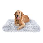AetherNest Orta, Büyük Köpekler için Köpek Yatakları Sandık Pedi, Lüks Gül Peluş Kedi Uyku Paspasları, Sandık Köpek Kulübesi Kafesine Uyuyor, Kaymaz Evcil Hayvan Yastığı, Yıkanabilir Ultra Yumuşak Kabarık Köpek