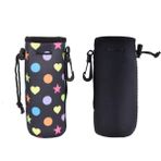 Af-Wan 1 Paket (2) taşınabilir neopren yalıtımlı Water Drink şişe soğutucu Carrier Cover Kılıf Çanta Çanta halter kayış Kid çocuk Kadın Erkek Biker seyahat bisiklet tırmanma için (2 renkli) Siyah