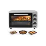 AF340L 34lt Gri Mini/Midi Fırın, Aydınlatmalı, Zaman Ayarlı, Izgara & Fırın, 2 Tepsi 1 Tel Izgara