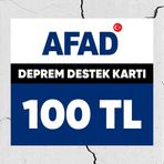 Afad 100 TL Deprem Bölgelerine Yardım Kartı