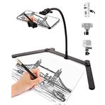 AFAXINRIE Ayarlanabilir Telefon Tripodu, Kayıt için Telefon Standı, Tepe Telefon Montajı, Kurabiye Dekorasyon ve Öğretim için Masaüstü Tripod Canlı Akış ve Çizim Gösterme Eskiz Pişirme Kaydı