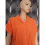 Afda Butik Tuhafiye Kadın Gömlek - 36 - Turuncu