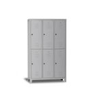 AFE DEKOR 6 Kapaklı Çelik Soyunma Dolabı 33x97x195 cm – Metal Personel Dolabı Çok Bölmeli Çelik Dolap