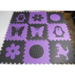 Affectione Figürlü Tatami Oyun Matı 13 mm 50X50 cm (9 Adet) - 50 x 50 cm - Mor