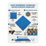 AFFECTİONE KENDİNDEN YAPIŞKANLI KARE DUVAR koruma paneli eva tatami