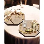 Affinity Sekizgen Gold Söz Nişan Tepsisi ve Damat Kahvesi gold