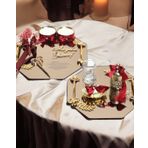 Affinity Sekizgen Gold Söz Nişan Tepsisi ve Damat Kahvesi Kırmızı