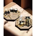 Affinity Sekizgen Gold Söz Nişan Tepsisi ve Damat Kahvesi Siyah