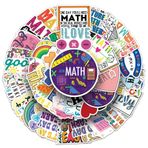 Affoto Dizüstü Bilgisayar için Matematik Çıkartmaları (50 Adet), Çocuklar için Hediye Gençler Yetişkinler Kız Erkekler, Su Şişesi için Su Geçirmez Çıkartmalar, Karalama Defteri, Kaykay, Bisiklet, Telefon,