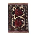 Afgan Berceste Sumak Kilim Üzerine Kabartma El Dokuması Yün Halı 128x188
