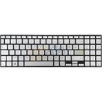 Afila Asus E510MA-BR384T, E510MA-BR580W Uyumlu Notebook Klavyesi, Tuş Takımı (Silver, Gri Tr) Işıklı
