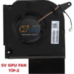 Afila Hp Victus Gaming TPN-C170 Uyumlu Notebook Gpu, Ekran Kartı Fanı - 5V - Tip-2
