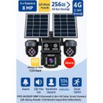 Afila PRO-8420GIP 8mp 4 Kameralı E-Sim 4g Aov Solar Smart Kamera Çift Güneş Panelli Hieasy Yazılım (360 Derece)